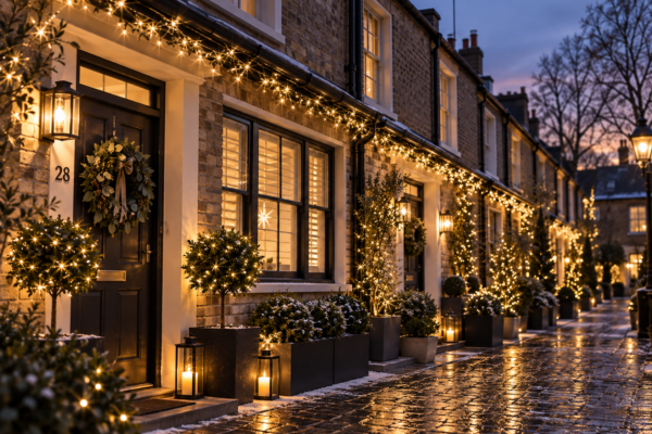 Led cluster warm white twinkle mews house