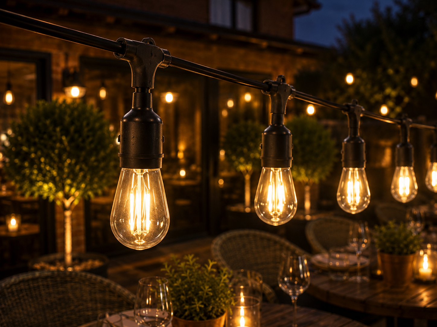 LED Festoon Lights Warm White Static 7 5m | Lights 4 You Image 3