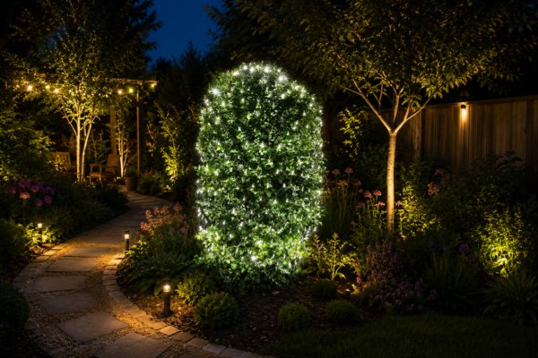 Led net light ice white garden