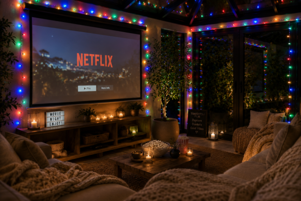 Indoor string light multi colour movie night