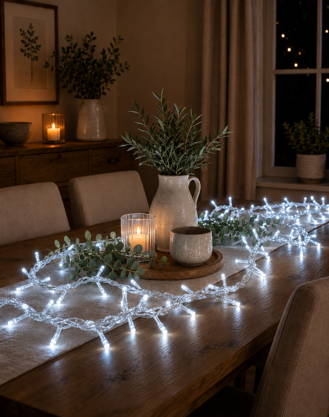 Indoor LED Cluster Lights – Ice White Static 5m | Lights 4 You Image 4