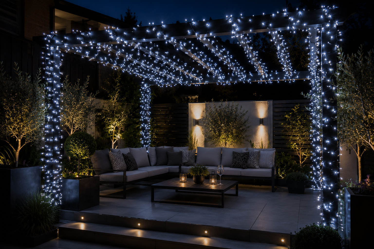 Outdoor ice white cluster garden